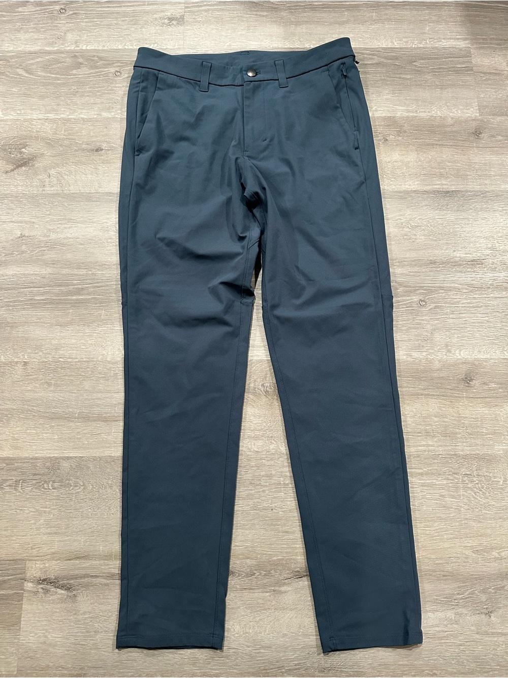 B56 Lululemon Commission Pant Slim Warpstreme Mens 31x30 Stretch Blue Grayish